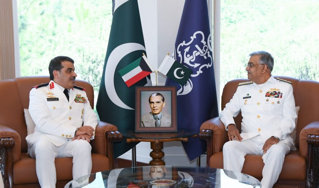 Pakistan, Kuwait Move to Strengthen Naval Cooperation Commander Kuwait Naval Force Major General Saif Abdulhadi Alhamlan meets Pakistan Navy Chief Admiral Naveed Ashraf at Naval Headquarters in Islamabad.
