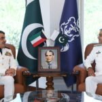 Commander Kuwait Naval Force Major General Saif Abdulhadi Alhamlan meets Pakistan Navy Chief Admiral Naveed Ashraf at Naval Headquarters in Islamabad.