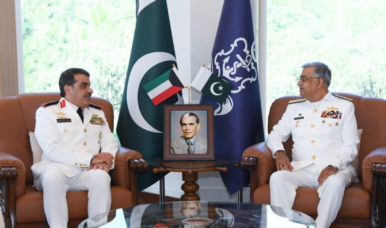 Pakistan, Kuwait Move to Strengthen Naval Cooperation Commander Kuwait Naval Force Major General Saif Abdulhadi Alhamlan meets Pakistan Navy Chief Admiral Naveed Ashraf at Naval Headquarters in Islamabad.