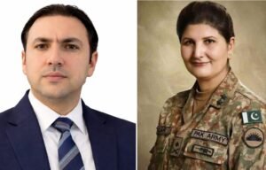 Lieutenant General (retd) Nigar Johar Khan, Pakistan's first female three-star general, congratulated by Ikramuddin on her reported appointment as KP Governor's Health Advisor.