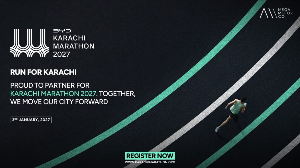 MMC Backs BYD Karachi Marathon 2027 With ‘She Runs’ Initiative Mega Motor Company announces She Runs initiative to train women athletes for the BYD Karachi Marathon 2027.