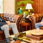 Norwegian Ambassador Sigvald Hauge meets CDA Chairman Sohail Ashraf at CDA Headquarters in Islamabad to discuss urban development and bilateral cooperation.
