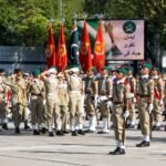 Cadets participate in the passing out parade at Pakistan Military Academy Kakul.