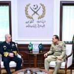 Field Marshal Syed Asim Munir meets Brazil’s military chief Admiral Renato Rodrigues De Aguiar Freire at GHQ Rawalpindi to discuss defence cooperation.