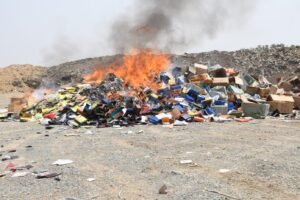 Pakistan Customs destroys counterfeit, pirated goods worth Rs31.5 million in Karachi Pakistan Customs destroys counterfeit, pirated goods worth Rs31.5 million in Karachi