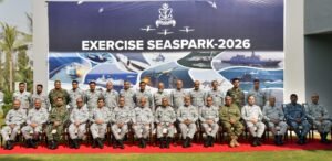 Pakistan Navy concludes SEASPARK-2026 maritime exercise in Karachi as Naval Chief Admiral Naveed Ashraf reviews combat readiness and operational preparedness.