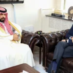 Petroleum Minister Ali Pervaiz Malik meets Saudi Ambassador Dr. Rajeh bin Tami Al-Baqami in Islamabad to discuss energy cooperation and investment.