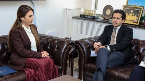 Federal Petroleum Minister Ali Pervaiz Malik meets US Chargé d’Affaires Natalie A. Baker in Islamabad to discuss energy cooperation.