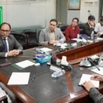 Punjab Energy Minister Malik Faisal Ayub Khokhar chairs a meeting in Lahore to review proposed battery energy storage and solarisation projects for three industrial areas.