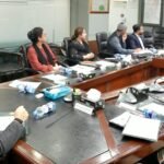 Punjab Energy Minister Malik Faisal Ayub Khokhar chairs a meeting on the proposed electricity supply project for Sundar Industrial Estate and Orange Line Train in Lahore.