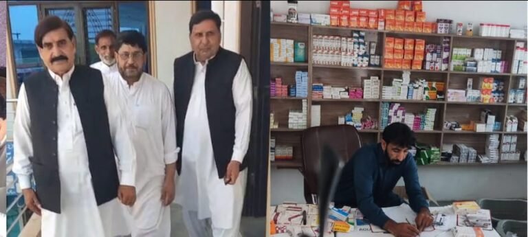 Doctors provide free medical check-ups and medicines at the Al-Faiz Foundation medical camp in Taxila.