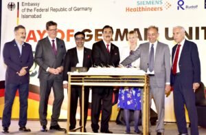 Germany and Pakistan mark 75 years of diplomatic relations at German Unity Day celebrations.