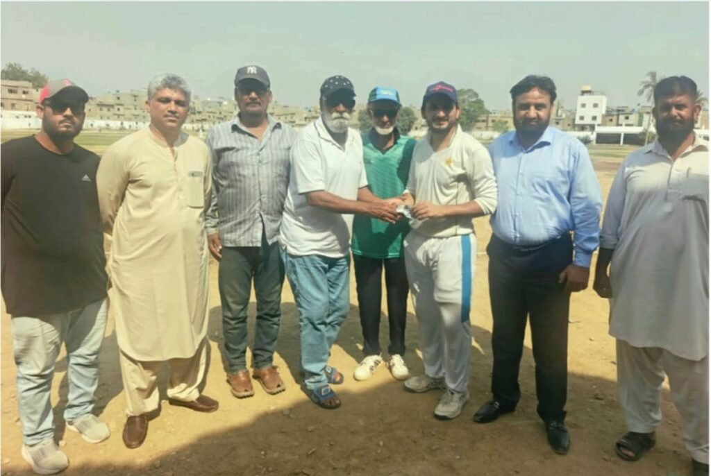 Muhammad Hussain CC Beat Rahbar Sports by Eight Wickets Muhammad Hussain Cricket Club players celebrate their eight-wicket victory over Rahbar Sports in the Mushir Rabbani Memorial Cricket Tournament.