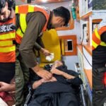 Rescue teams respond after a jeep falls into a ravine on Anbila Link Road in Shangla.