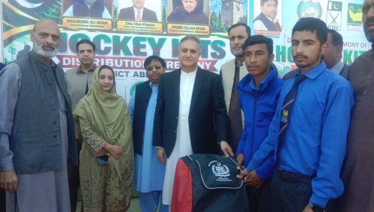 A New Push for School Hockey in Abbottabad! PHF distributes hockey kits to school teams in Abbottabad