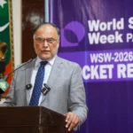 Federal Planning Minister Ahsan Iqbal addresses World Space Week 2026 in Narowal, announcing Pakistan's first astronaut mission and 2035 Moon landing target.