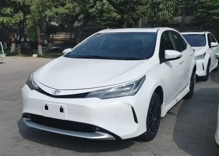 Toyota Corolla 2027 facelift in Pakistan with introductory prices starting at Rs6,099,000 and reaching Rs7,749,000 for the Grande chestnut interior variant.