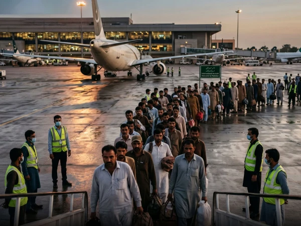 Forty Pakistani nationals deported from Greece arrive at Islamabad International Airport