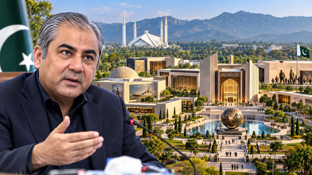 Islamabad to get 8 world-class museums Interior Minister Mohsin Naqvi visits Malpur in Islamabad to review the proposed site for a museum complex showcasing Pakistan's heritage, history and armed forces.