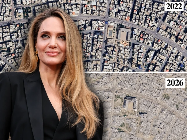 Angelina Jolie shares satellite images showing destruction in Gaza