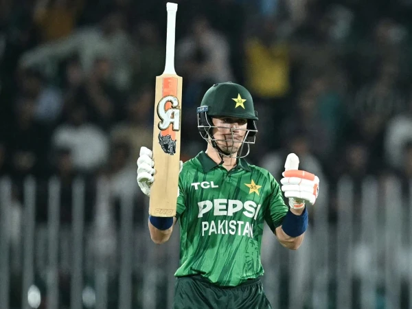 Maaz Sadaqat’s 96-Run Blitz Makes Pakistan History Maaz Sadaqat celebrates his explosive 96-run innings against Sri Lanka in a T20 International
