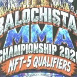 MMA fighters compete during the Balochistan MMA Championship and NFT 5 qualifiers in Quetta.