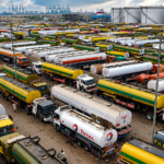 Petrol pumps at a fuel station in Pakistan as Senate data reveals daily petrol sales of 21,583 metric tonnes against domestic refinery production of 7,035 tonnes.