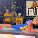 61-year-old Canadian grandmother Donna Jean Wilde attempts a five-hour plank record