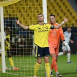 Cristiano Ronaldo reacts after missing scoring opportunities during Al Nassr’s 1-0 win over Neom.