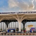 King Khalid International Airport in Riyadh after a deadly attack as Houthis warn airlines and travellers to avoid Saudi airports and airspace.