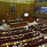 Pakistan Senate approves Passport Amendment Bill 2026 during an Islamabad session discussing blue passport privileges, government officials and parliamentarians.