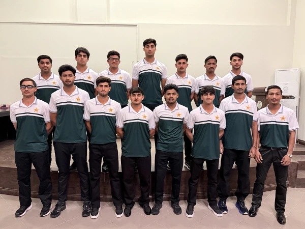 Pakistan Arrive in Oman to Defend Their Crown! Pakistan Under-19 cricket team arrives in Oman to defend its Asia Cup title under captain Farhan Yousaf.