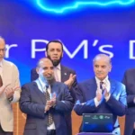 Prime Minister Shehbaz Sharif addresses the Chromebook distribution programme launch at Islamabad Convention Centre for 500,000 students.
