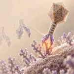 AI-designed bacteriophage virus developed to target antibiotic-resistant bacteria.